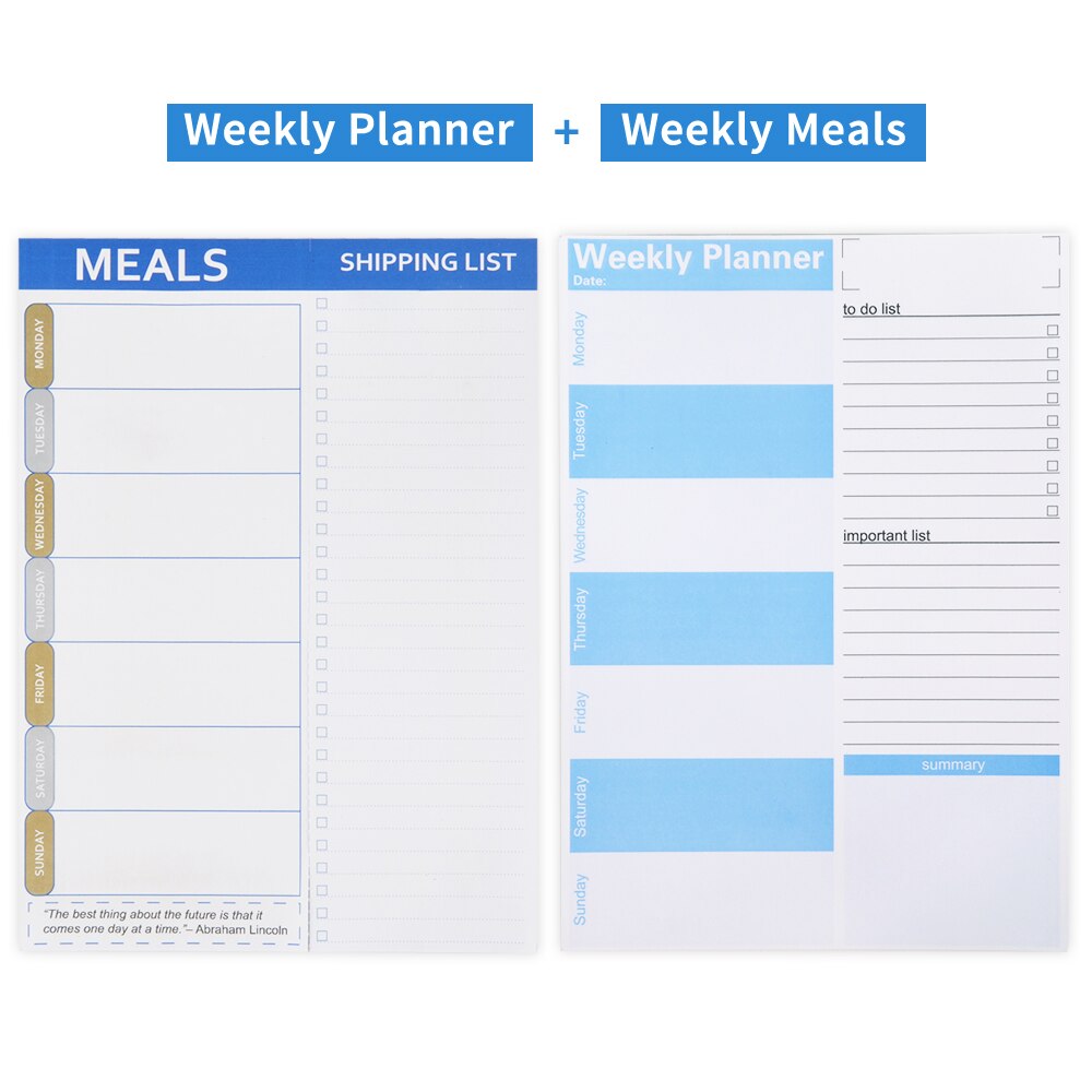 Wekelijkse Planning Pad-Magnetische Menu Planner Met Geperforeerde Tear-Off Kruidenier Belangrijk Lijsten-7 "X 10"