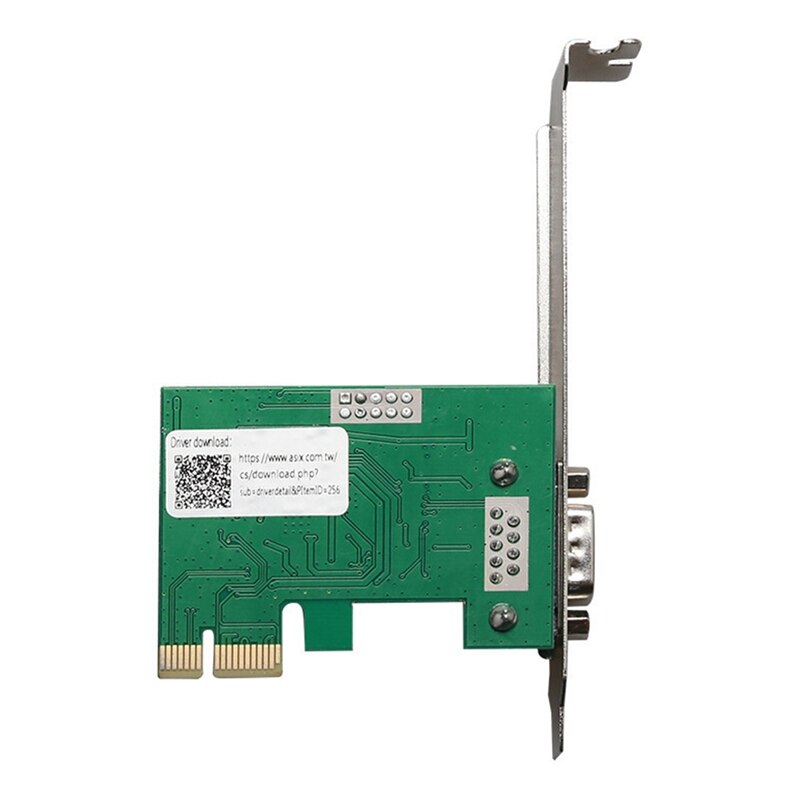 PCIE to Single Serial Port Rs232 Expansion Card Chip AX99100 Serial DB9 Pcie Adapter Riser Card for Desktop Computers