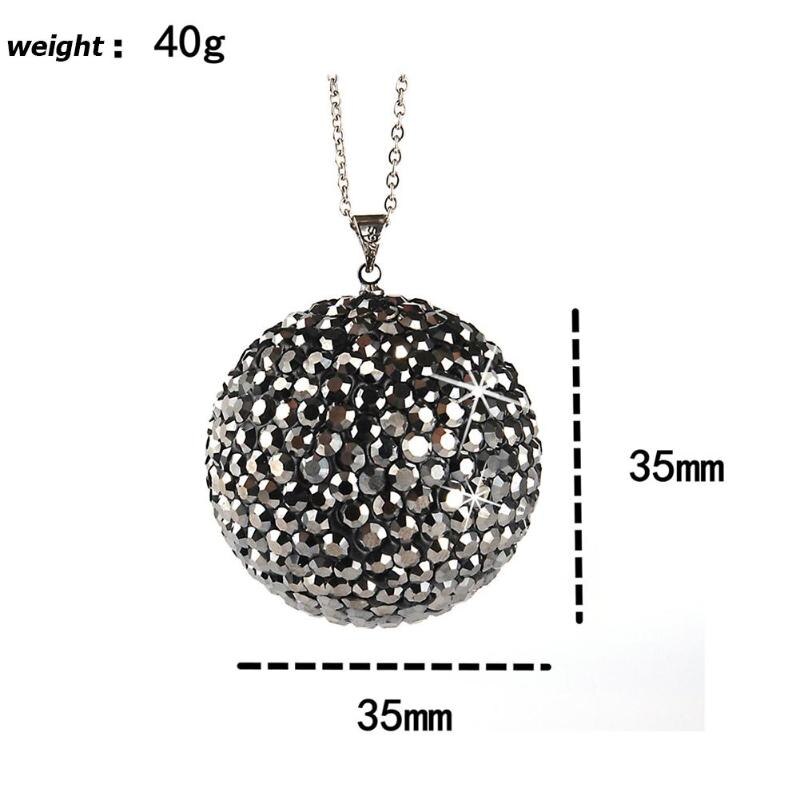 Bil anheng metallkjede rhinestone ball full kjedelig originalitet kul sjarm bakspeil hengende ornamenter: Svart