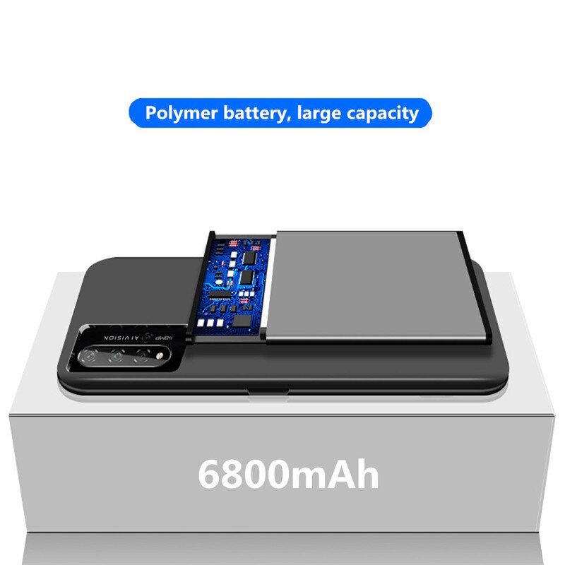 Funda de carga de batería de 6800mAh para Huawei Honor 20 Pro, funda de batería portátil, cargador de batería, funda para Huawei Honor 20