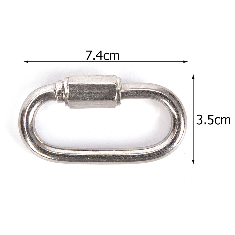 1pc Stainless Steel Chain Quick Link Oval Thread Carabiner Chain Connector Keychain Buckle Locking Carabiner M4 M5 M6 M8: M8