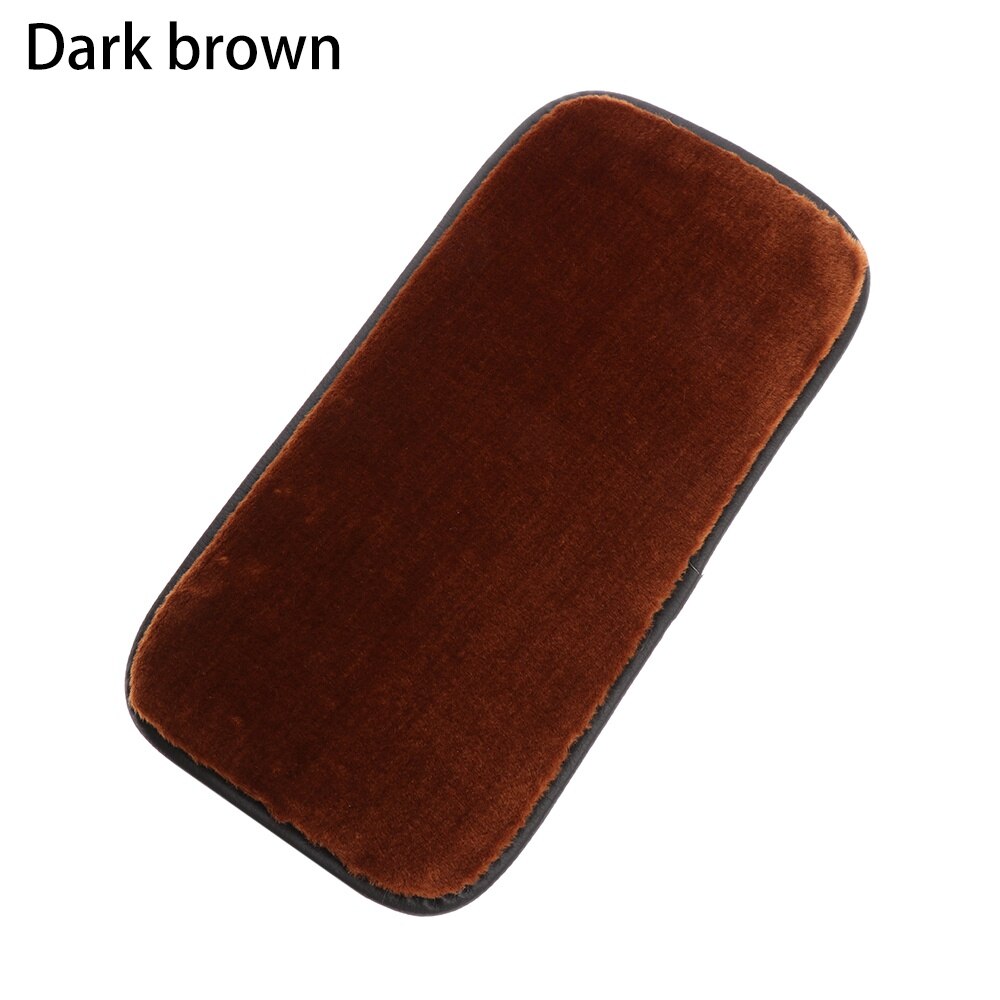 1PC Auto Armsteun Box Pad Cover Center Console Box Armsteun Pad Kussenhoes Duurzaam Mat Voor Auto Auto SUV interieur Accessoires: Dark brown