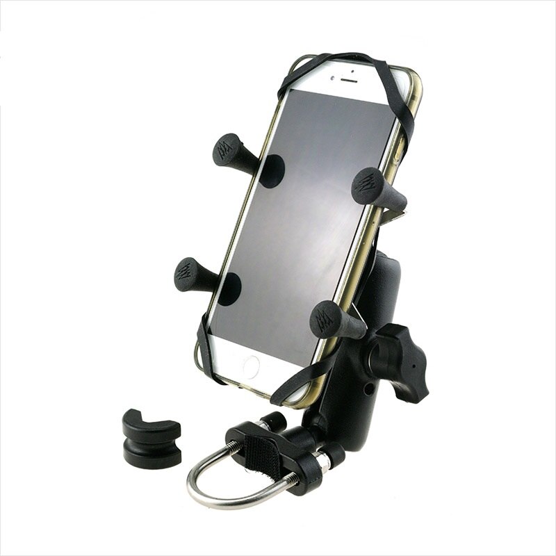 Unbranded OEM Motorcycle Handlebar Rail Mount X-Grip Holder for Cell Phone Holder iPhone 7, 7 6s smartphone for ram mounts
