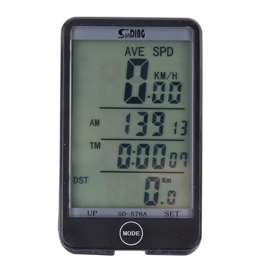 Sunding SD-576A Waterproof Auto Bike Computer Light Mode Touch Wired Bicycle Computer Cycling Speedometer with LCD Backlight