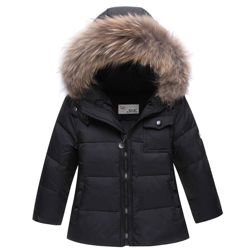 Winter Jongen Meisje Skipak Baby Winter Warme Kleding Sets Snowsuit Kinderen Bont Capuchon Donsjack Jas 5 Kleuren