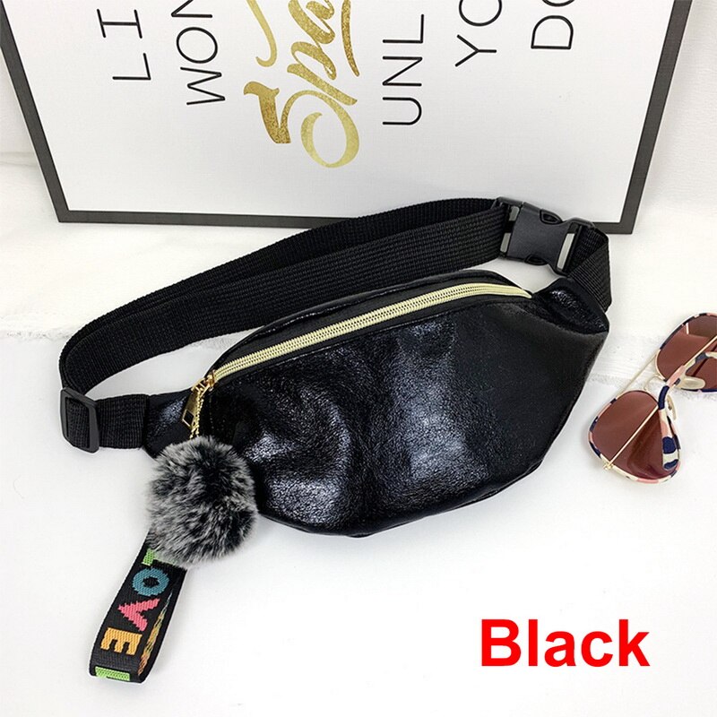 Neue Pailletten Druck Taille Tasche Für Frau Fanny Pack Mädchen Schulter Gürtel Taschen Kinder Taille Packs Glitter Telefon beutel: style 1-A