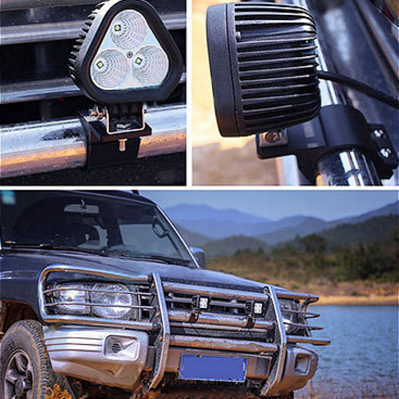 Par 2 tommer bullbar monteringsbeslag klemme 49-54mm led arbejdslys bar uhf antenne aluminiumslegering (sort)