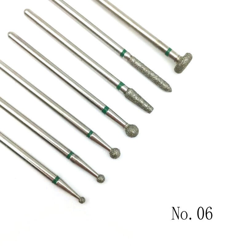 6 Stuks Nagel Boor Set Voor Elektrische Frezen Pedicure Manicure Machine Nail File Slijpen Hoofd Nail Tool Accessoires: 7Pcs Set 6