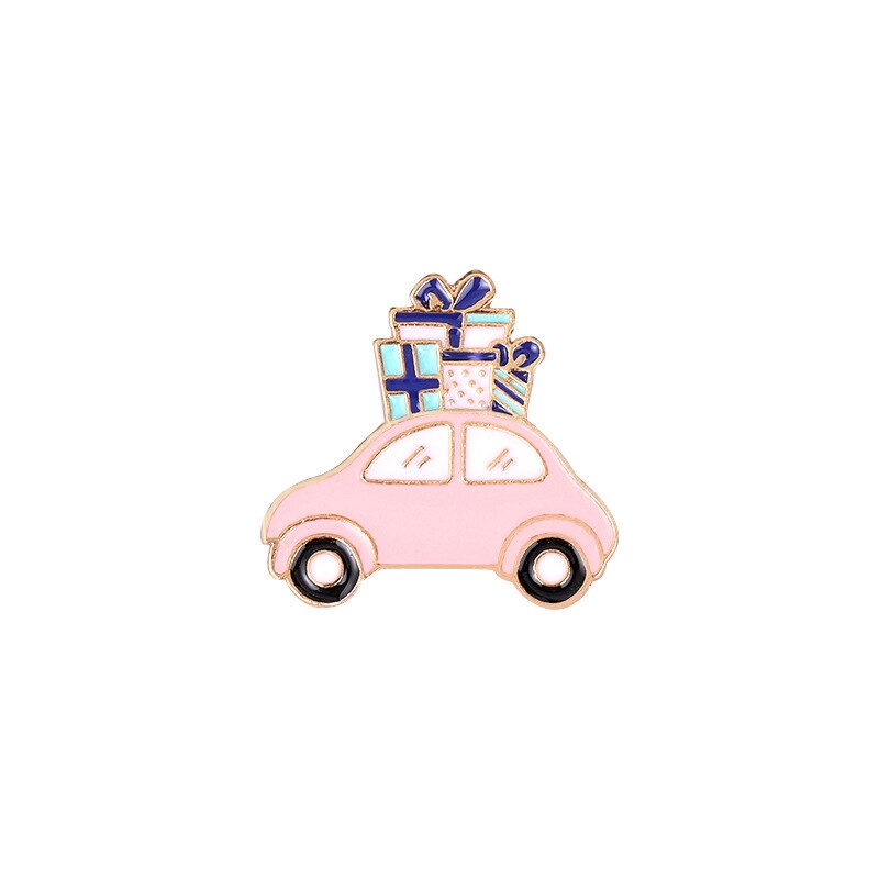 Broche de voiture en alliage pour femme, épingles en émail, voiture, Bus, voyage, , paysage, amour, , Badge, bijoux