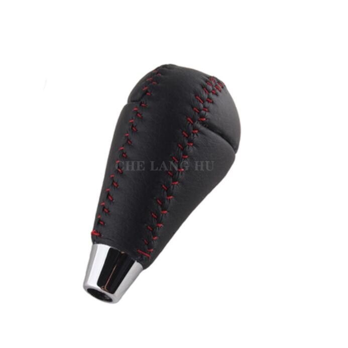 Leather Chrome Automatic Gear Shift Knob For Lexus IS200 IS250 IS300 IS350 2005 2006 2007: Black