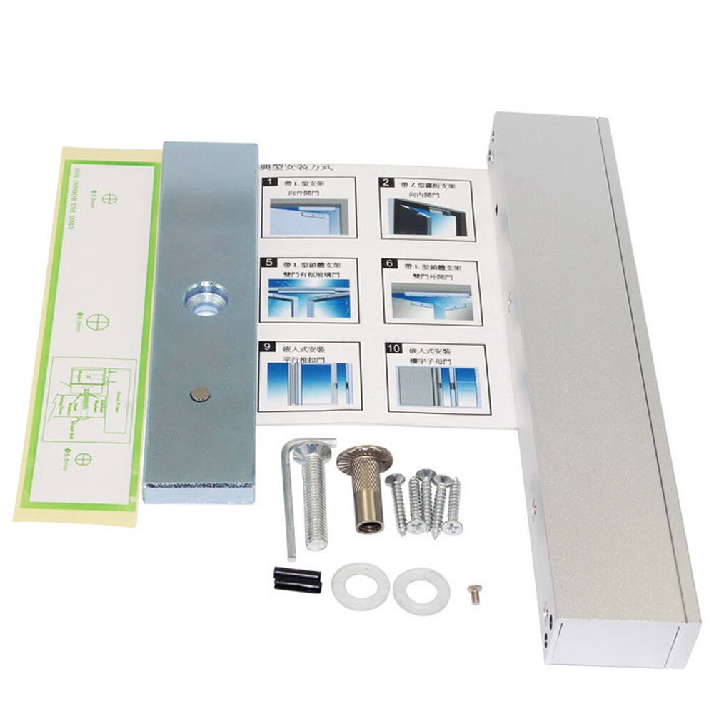180kg 350lbs 280KG 600lbs Electric Magnetic Lock DC 12V Door Electromagnetic Lock with ZL Bracket Access Control Accessories