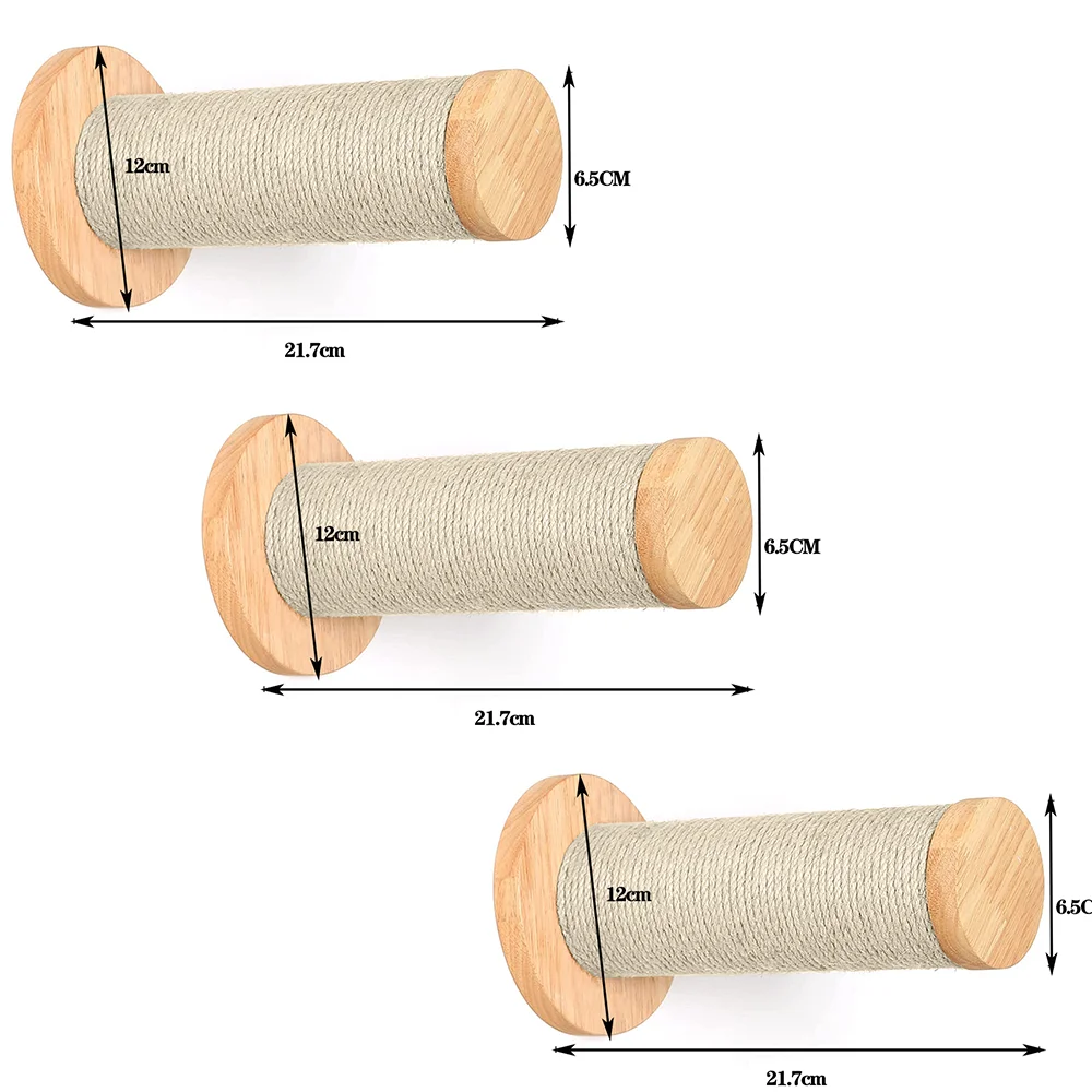 Wooden Cat Tree Tower Wall Mounted Cat Climbing Shelves Hammock Stairs House Cats Walk Playground Pet Furniture Accessories: PURPLE