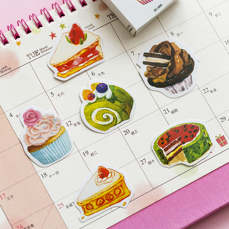 50 kpl/erä makea kakku minipaperi tarra koriste tarrat tee itse askarteluun ablum päiväkirja scrapbooking suunnittelija kawaii tarra tarra