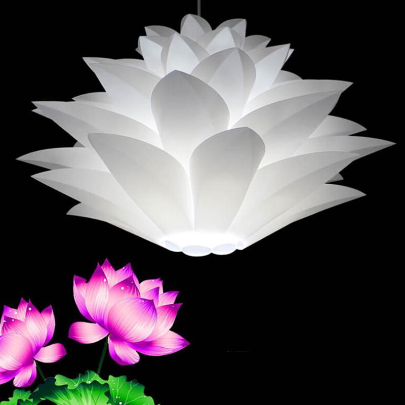 HobbyLane – abat-jour en forme de Lotus, 35cm, 45cm, 55cm, couvercle d&#39;éclairage pour décoration de Bar, salon romantique, ampoule E27, DIY: 45cm