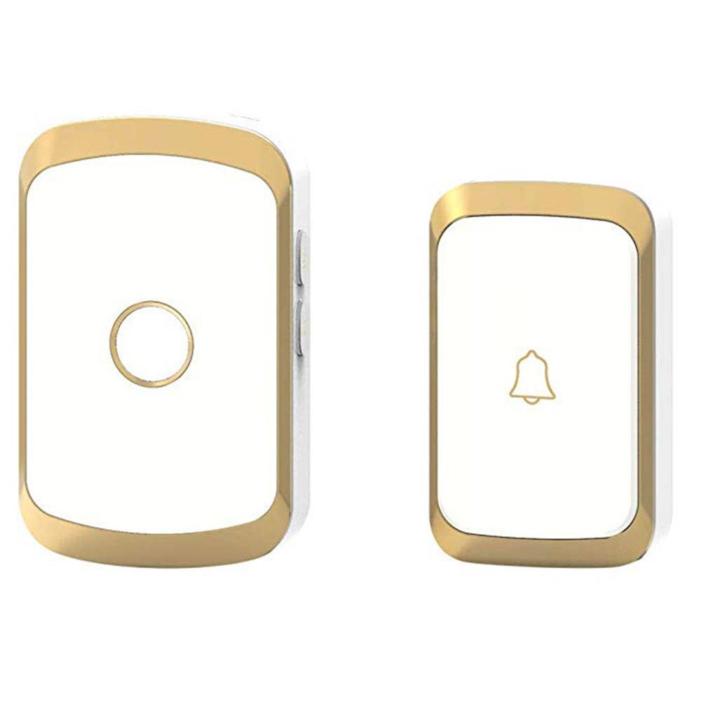 Smart Home Wireless Doorbell Waterproof 300 M Remote EU UK US Plug Smart Door Bell Intelligent Wifi Doorbell Receiver: Gold / US Plug