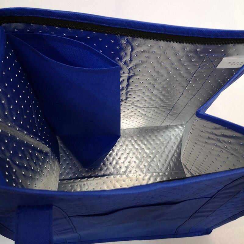 Eco freundliche nicht gewebte kühltasche eis packung lebensmittel wein isoliert kühlen handtasche thermische dosen Halfter Einkaufen tote mittagessen picknick eis tasche