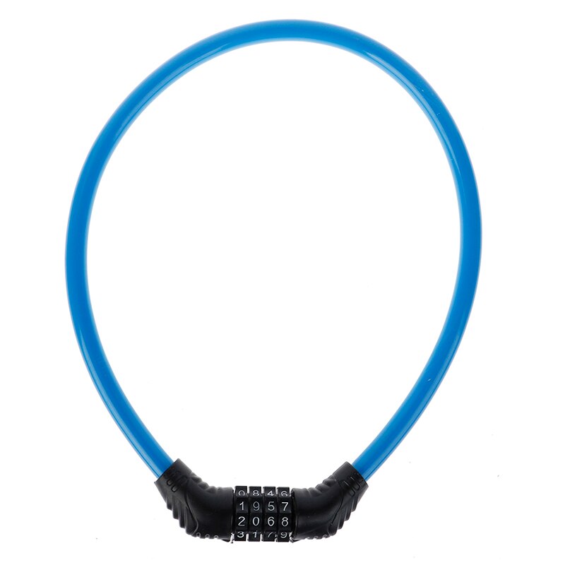 Bike Lock 4 Digit Code Combination Bicycle Lock Bicycle Security Lock: Blue