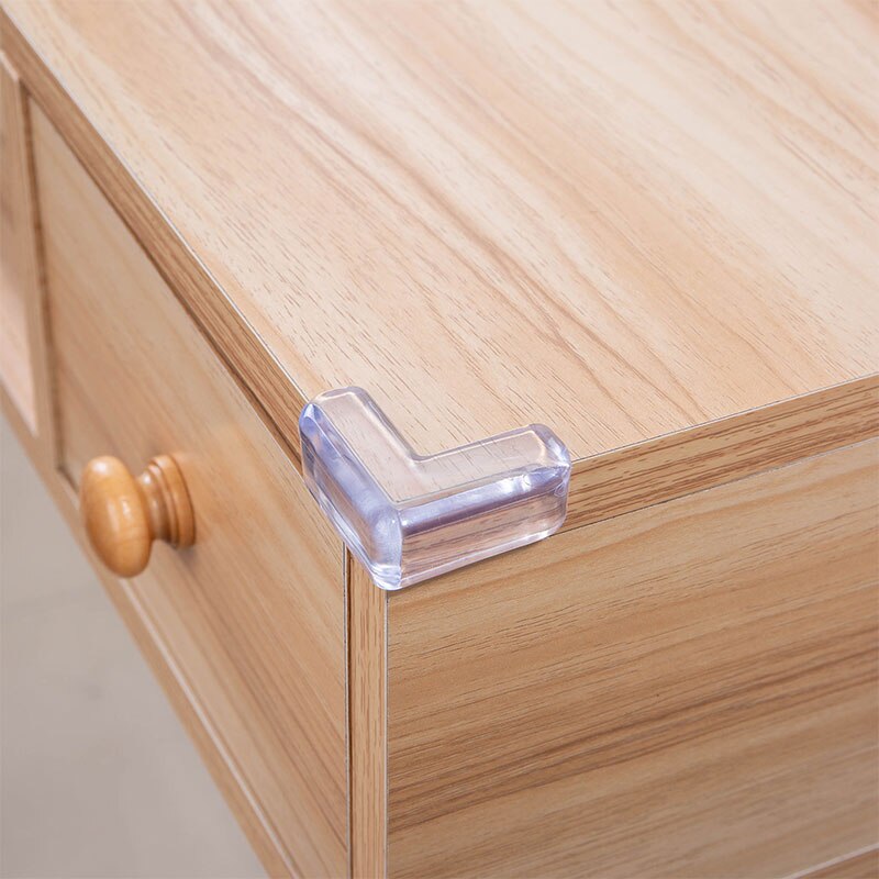 Almohadilla de esquina de silicona transparente para protección de niños, Protector de esquina de bonito, seguridad para niños y bebés, 8 unids/lote: Transparent mat
