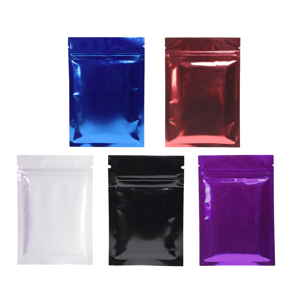 100PCS Aluminum Foil Reusable Food Storage Pouches Packaging Bags Bags for Cookies Snacks Coffee: Picture 19x13cm