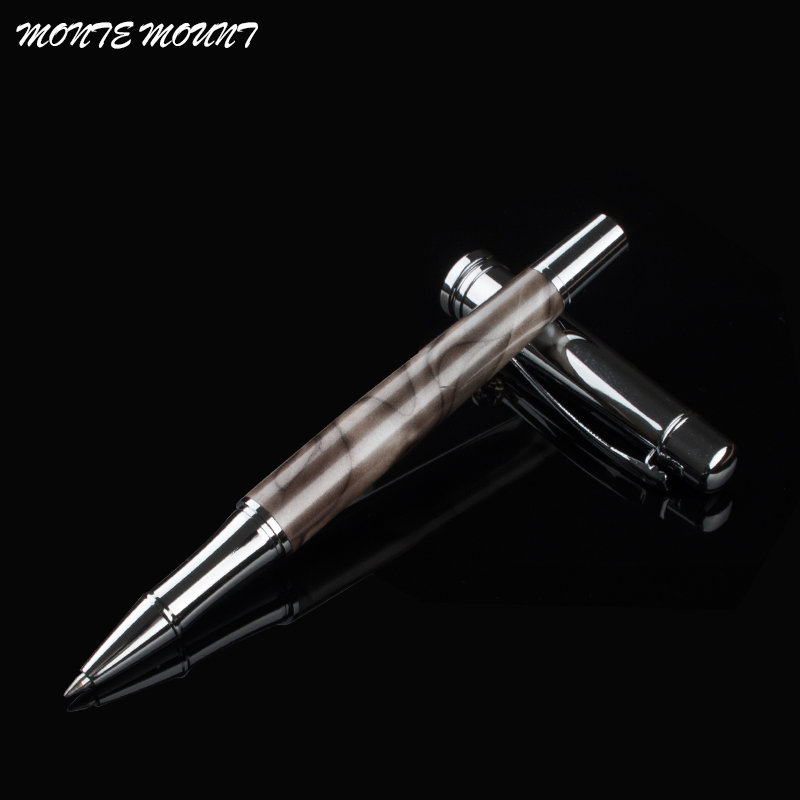 MONTE MOUNT blanc porcelaine stylo rouleau stylo à bille métal cristal stylo Clip belle stylo à bille école papeterie: 02