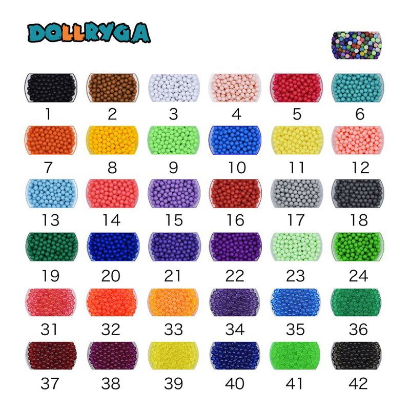 DOLLRYGA 400 pièces/boîte 24 couleurs perles bijou perle recharge Pack perles magiques ensemble eau perles collantes pour la fabrication des enfants pour les enfants