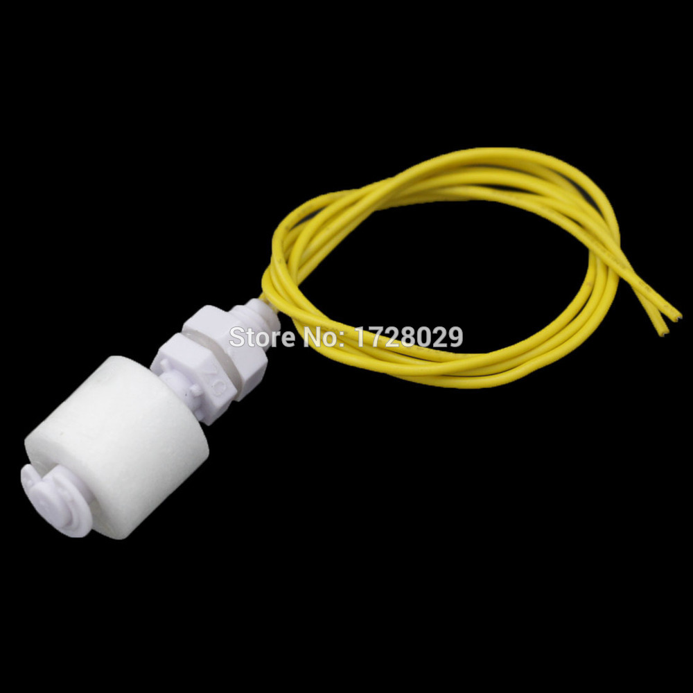 PP 44mm Body Length Yellow Wire Single Float Ball Water Level Switch Sensor Switch