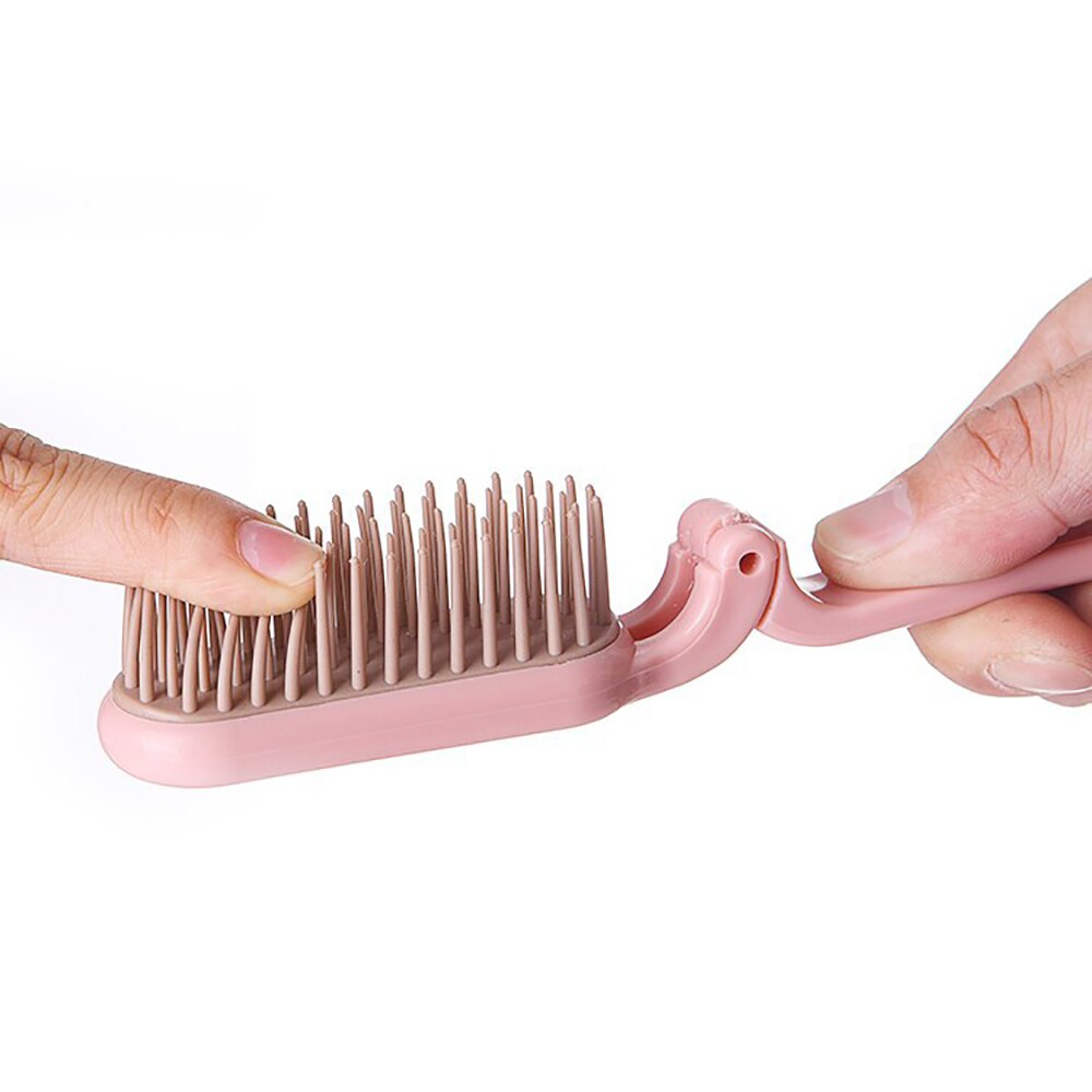 1pc Faltbare Haar Kamm Tragbare Reise Eisstockschießen Gerade Haar Pinsel Weiche Zahn Anti Statische Kopf Massagegerät Haar Styling Mithelfer