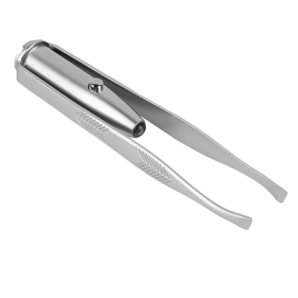 Utensilio de acero inoxidable con luz LED para quitar cejas, utensilio para eliminar el vello Facial, pinzas para cejas, herramientas cosméticas de maquillaje de