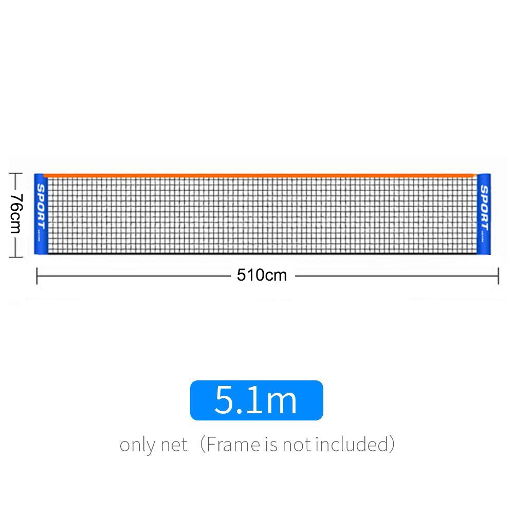 6.1 メートル * 0.76 メートル標準プロテニストレーニングネットバドミントンネット屋外テニスネットメッシュバレーボールネット運動: 5.1m
