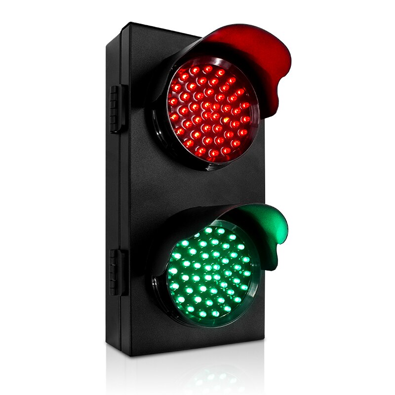 100mm stop go led trafiklys med rød grøn farve