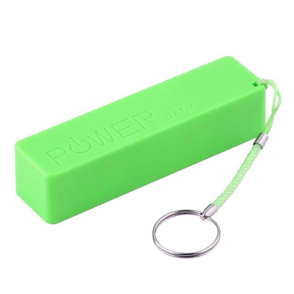 Portable Power Bank USB Mobile Charger Pack Box Battery Case For 1 x 18650 DIY: Green