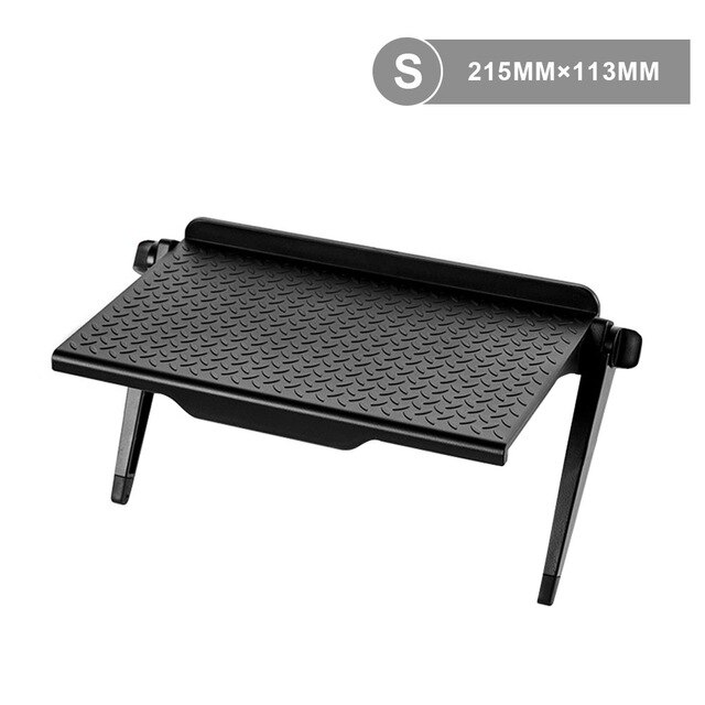 Étagère de rangement en plastique pour écran LCD, support de stockage multifonctionnel et pour moniteur d'ordinateur, peut supporter jusqu'à 1 kg: Black S