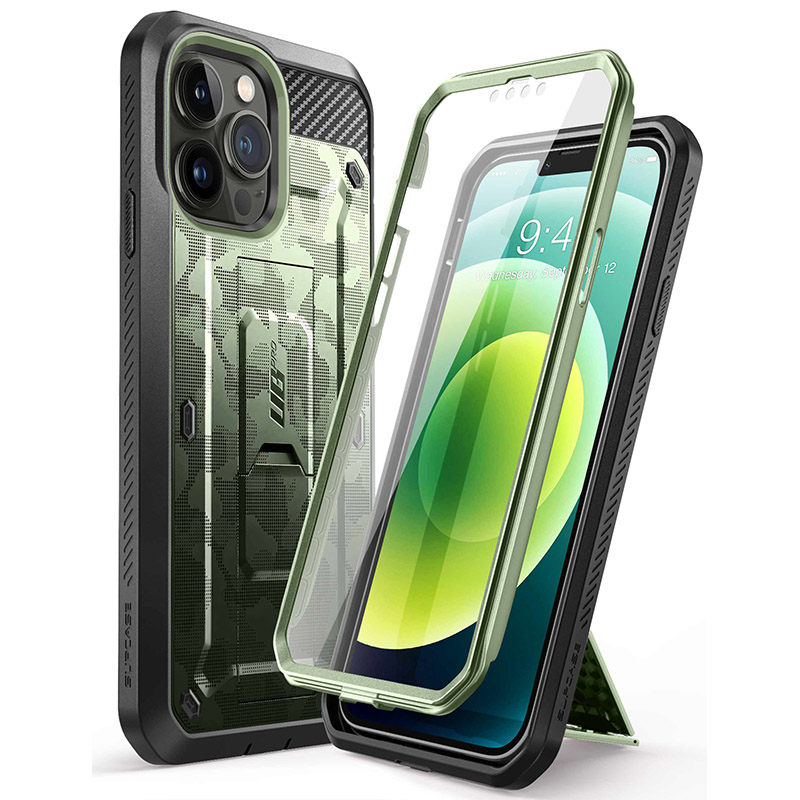 Supcase Voor Iphone 13 Pro Max Case 6.7 &quot;) ub Pro Full-Body Robuuste Holster Cover Met Ingebouwde Screen Protector &amp; Kickstand: CamoGrass