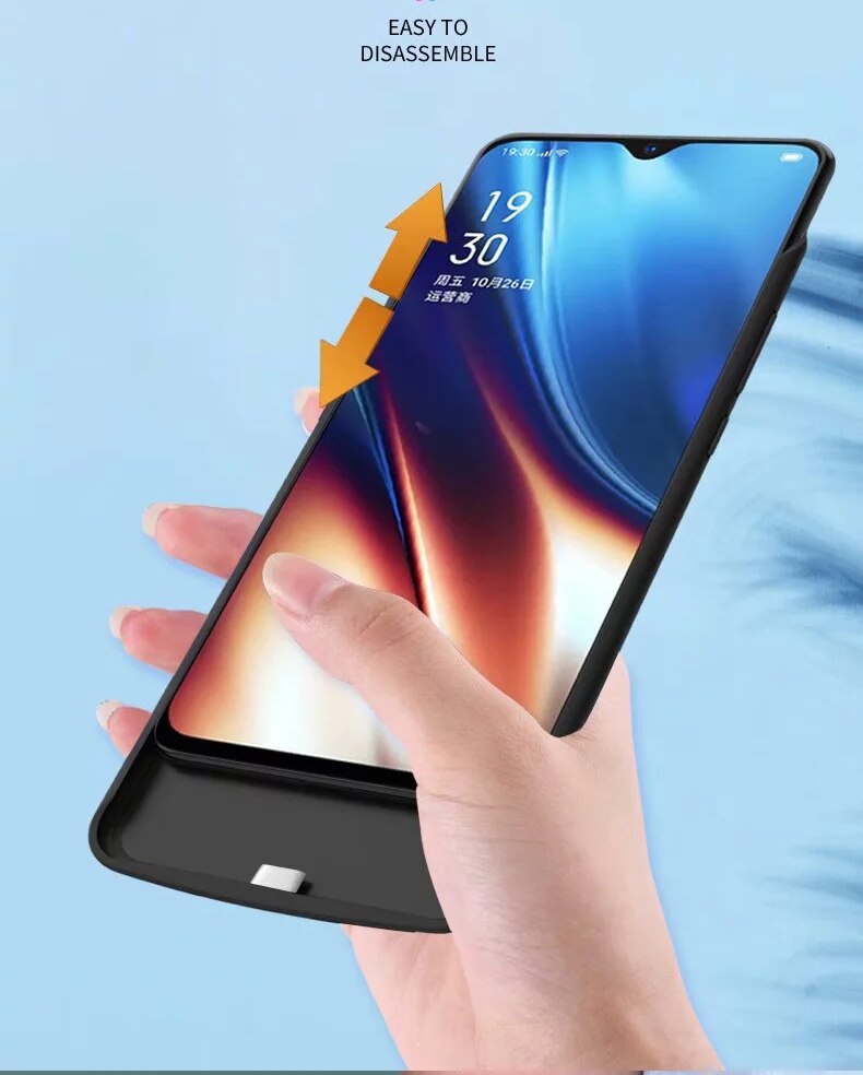 Redmi Note 8 Slim Silicone frame shockproof Acculader Case Voor Xiaomi Redmi Note 8 Backup Power Pack Lader case