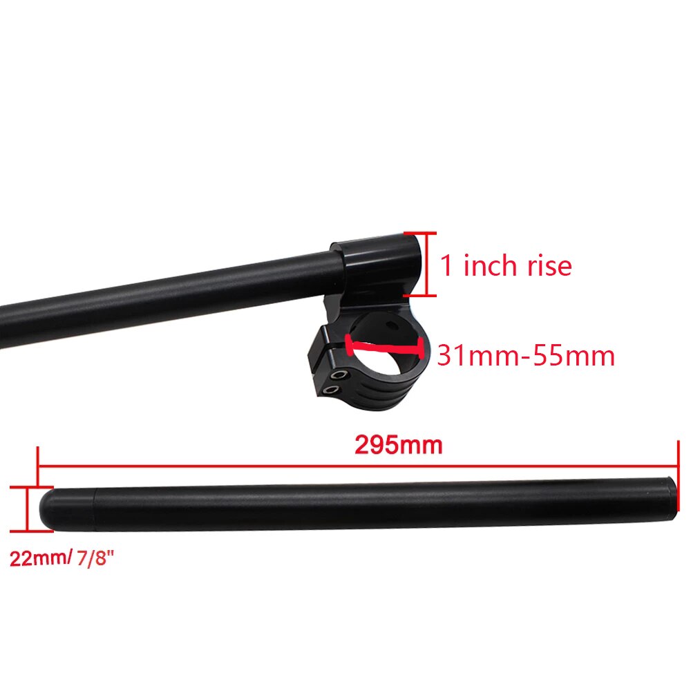 Steigleitung Rised Motorrad Lenker Clip-Ons Gabel CNC Aluminium Lenker Clip-ons Für Universal- 7/8 "22mm Lenker Motorrad