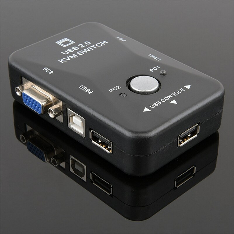 2Hafen USB 2,0 KVM schalten Umschalter VGA Manuelle Schalter 2in1 VGA Schalter 2in 1 Video VGA Schalter in und aus für Maus Tastatur Adapter