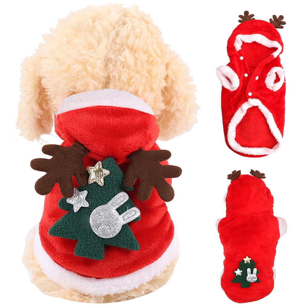 Kleine Honden Katten Santa Kostuum Hond Kleding Kerst Hond Kleding Kitten Puppy Outfit Hoodie Warme Kleding Accessoires