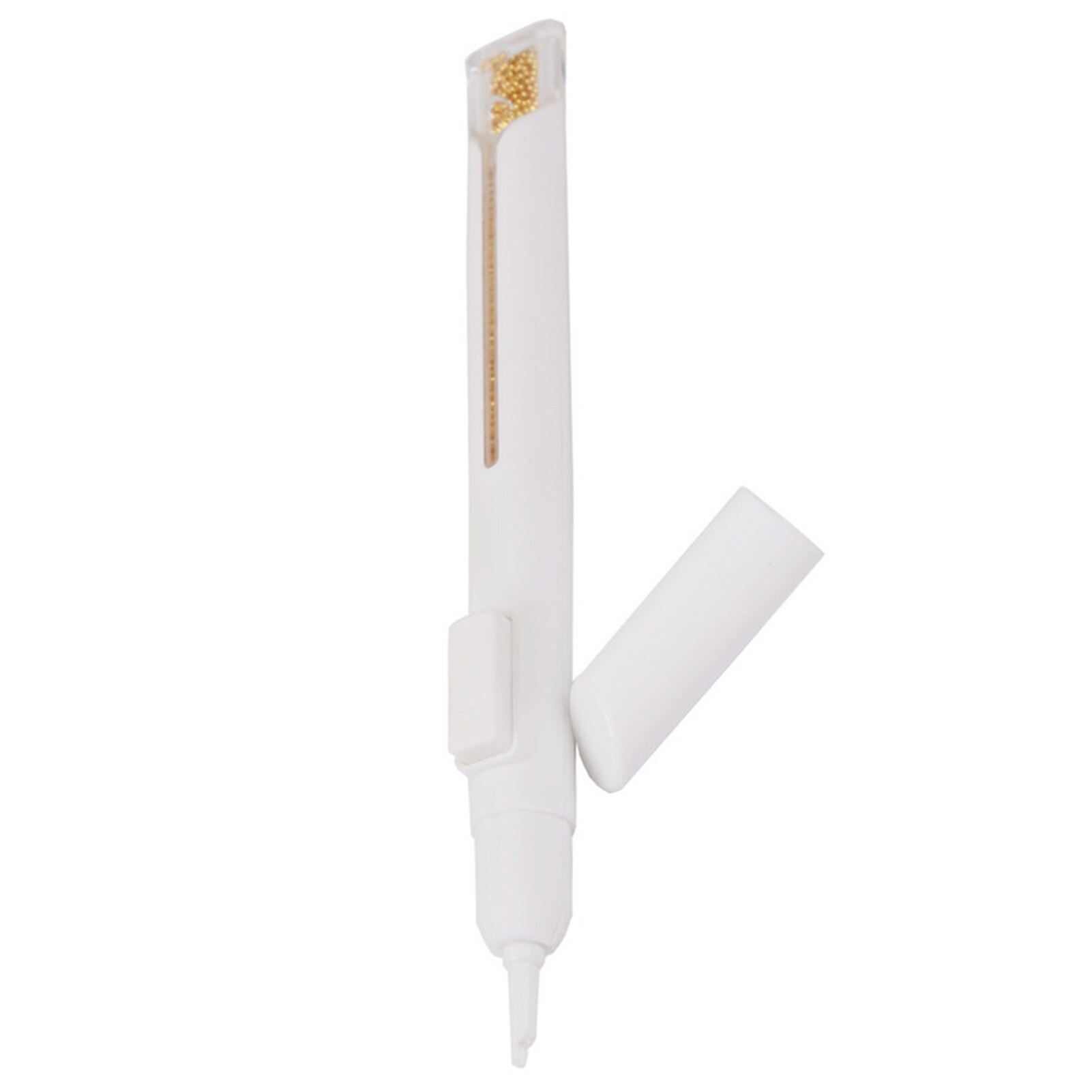 Bolígrafo pequeño de Caviar para decoración de uñas, herramienta de manicura de 0,8/1/1, 2mm, bola de acero, para Decoración: Golden