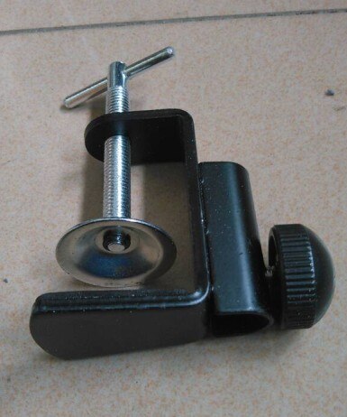 Cantilever Bracket Clamp Holder Metal Desk Lamp Clip Fittings Base Hose with 12MM Hole Diameter and Non-slip Mat for Mic Stand