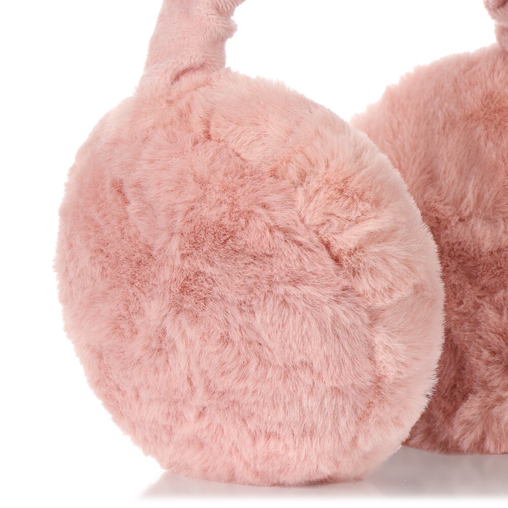 Faux Fur solid color ladies earmuffs autumn and winter warm and comfortable unisex skiing Fur headphones cute Adjustable