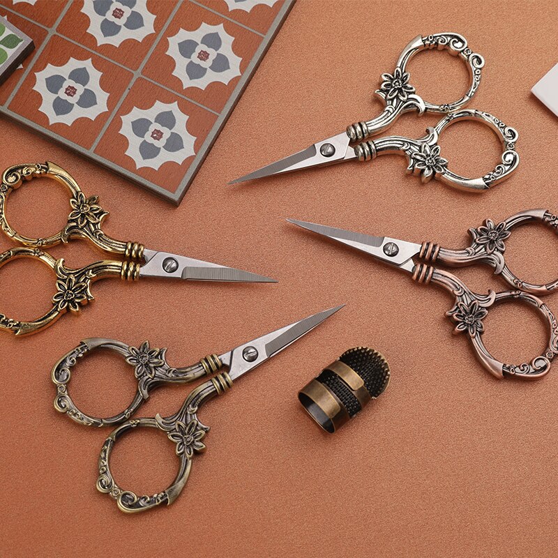 Shwakk tesoura de bordar aço inoxidável afiada cegonha tesoura para costura artesanato arte trabalho rosqueamento needlework ferramentas diy