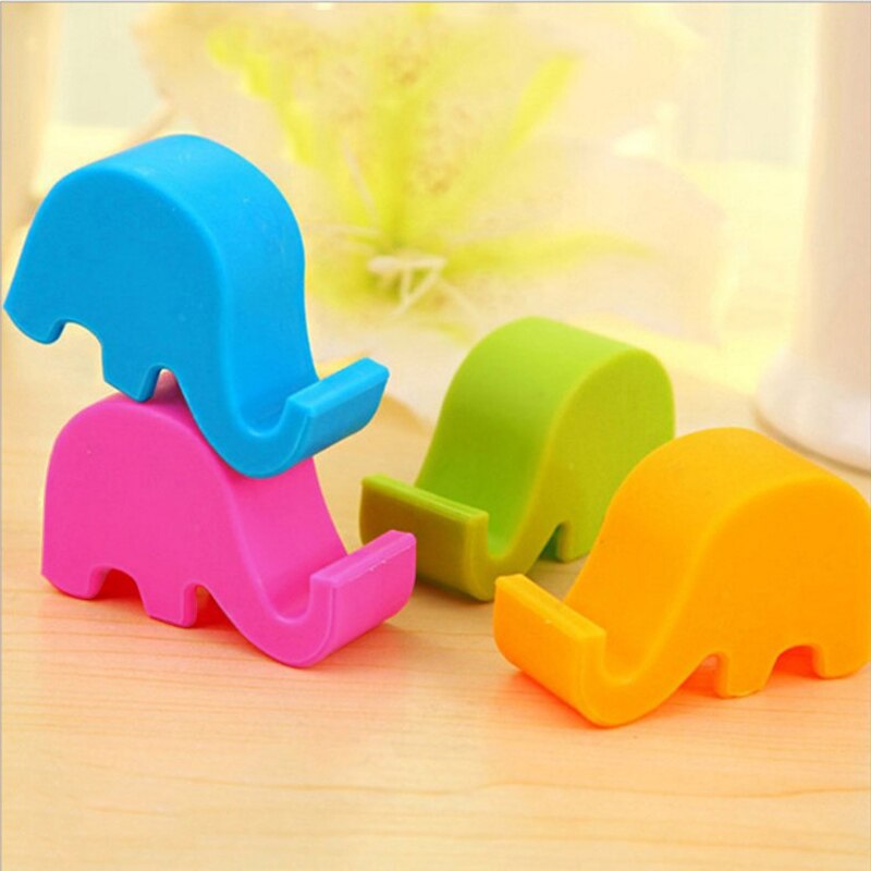 4Color Universal Mini Elephant Smart Phone Table Desk Mount Stand Phone Holder for Cell Mobile Phone Tablets Bracket