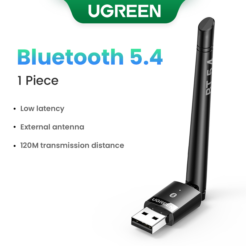 UGREEN Adapter Bluetooth USB Bluetooth 5.4 do komputera Dongle Adaptador bezprzewodowa mysz Keyborad muzyka odbiornik Audio nadajnik USB: Brązowy