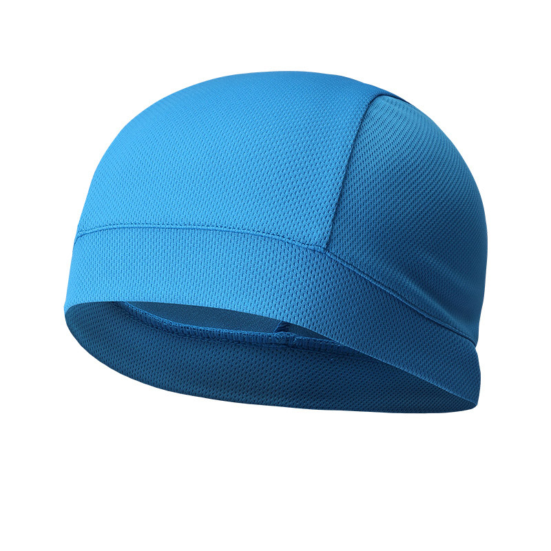 Zomer Mannen Cap Elastische Ademend Absorberen Zweet Effen Kleur Hoofdband Voor Outdoor Sport Fietsen Running Riding Hoed Ed: Blauw