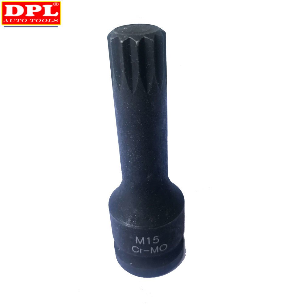 (1PC) 1/2" DR.Impact Spline Bit Socket Set M13 M14 M15 M16 M18 78mm length