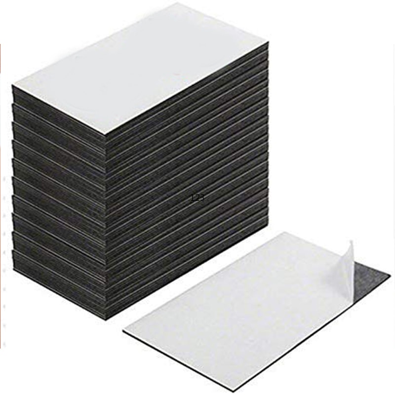 24pcs Zacht Zelfklevende Visitekaartje Rubber Magneten Peel en Sticker 90x54mm Flexibele Magnetische Tape dikte 0.75mm