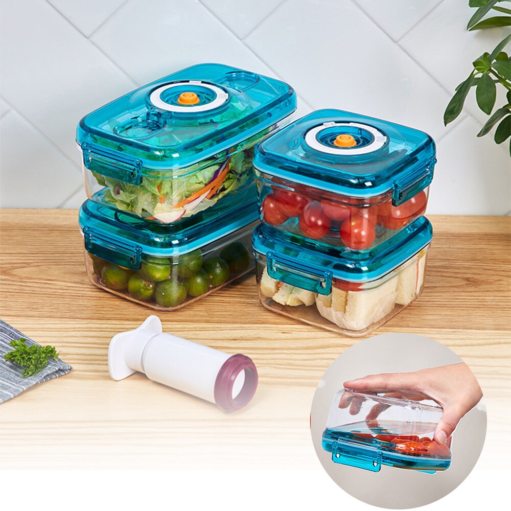 Vakuum Behälter Kunststoff Lagerung Container Große Kapazität Lebensmittel Schoner Lagerung Vakuum Kasten Küche Zubehör Lagerung Kasten