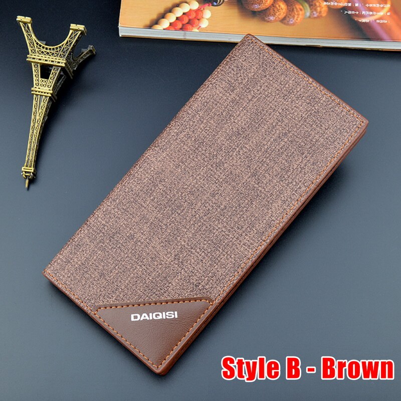 Heren portemonnee microfiber leer lange portemonnee carteira masculina hombre billeteras dunne porte heren portemonnees van leer: 4