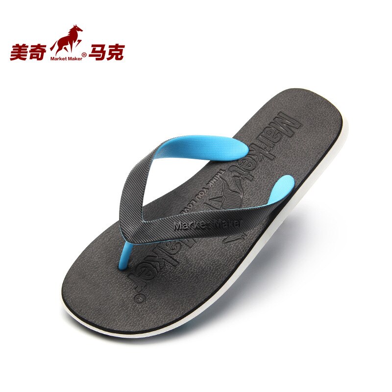Chanclas de goma para hombre, zapatillas de para la playa, antideslizantes, zapatillas informales para exteriores, zapatos para hombre: Negro / 39-40