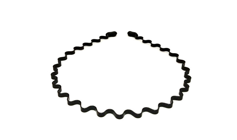 1 stk sort metal bølget stil alice sport hårbånd solid mænd kvinder unisex hår bandcasual voksen hovedbeklædning 5 stilarter: C